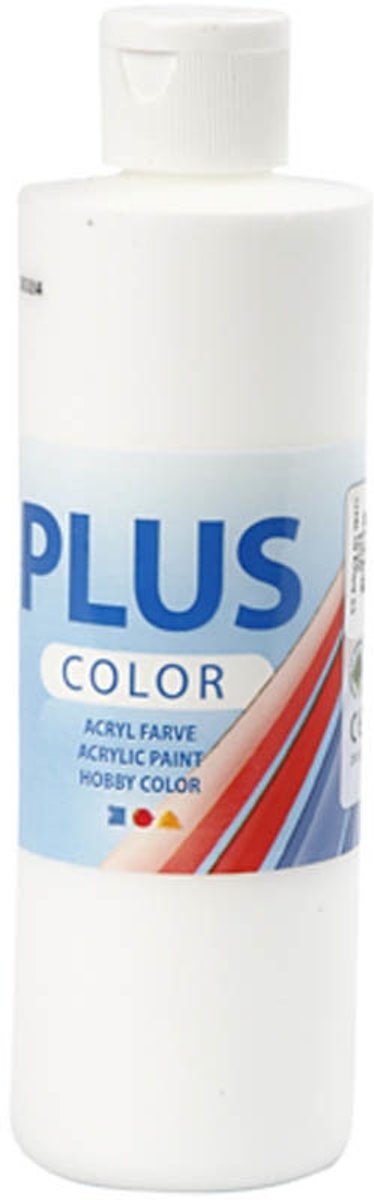 Plus Color acrylverf, white, 250ml [HOB-39477]